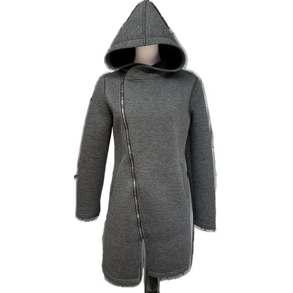 Betsey Johnson Jackets & Blazers - Betsey Johnson Give Love Get Love Dark Grey Athletic Coat Size S Tech Fleece
